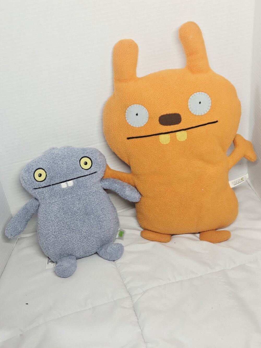 Ugly Dolls Set 2 Orange Blue Plush Stuffed Monsters Toys by Hasbro Retired Orig